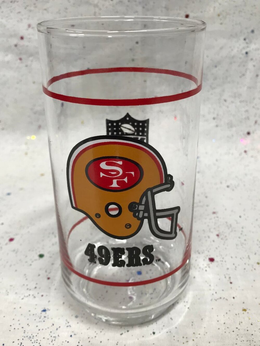 San Francisco 49ers Vintage Mobil Promotional Drinking Glass